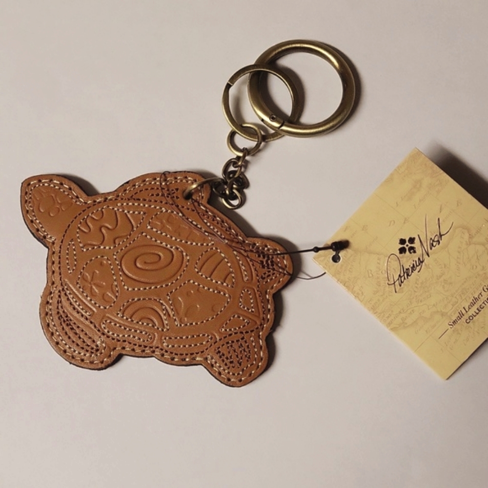 Patricia Nash Leather Turtle Key Fob
